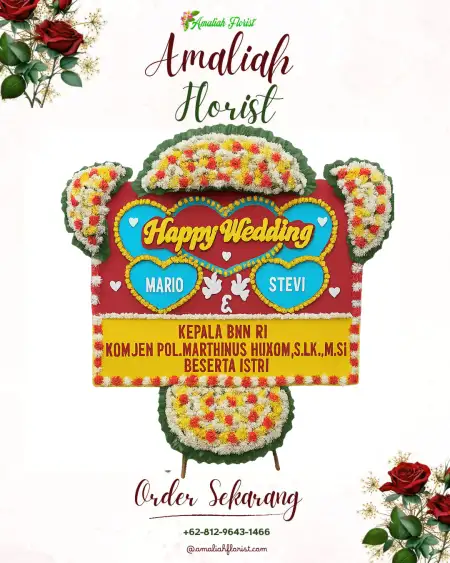 Papan Bunga Pernikahan Kebaron